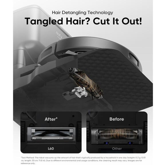 eufy L60 Robot Vacuum Cleaner Self Empty Station Hair Detangling Tech 5000Pa NEW - Picture 5 of 6